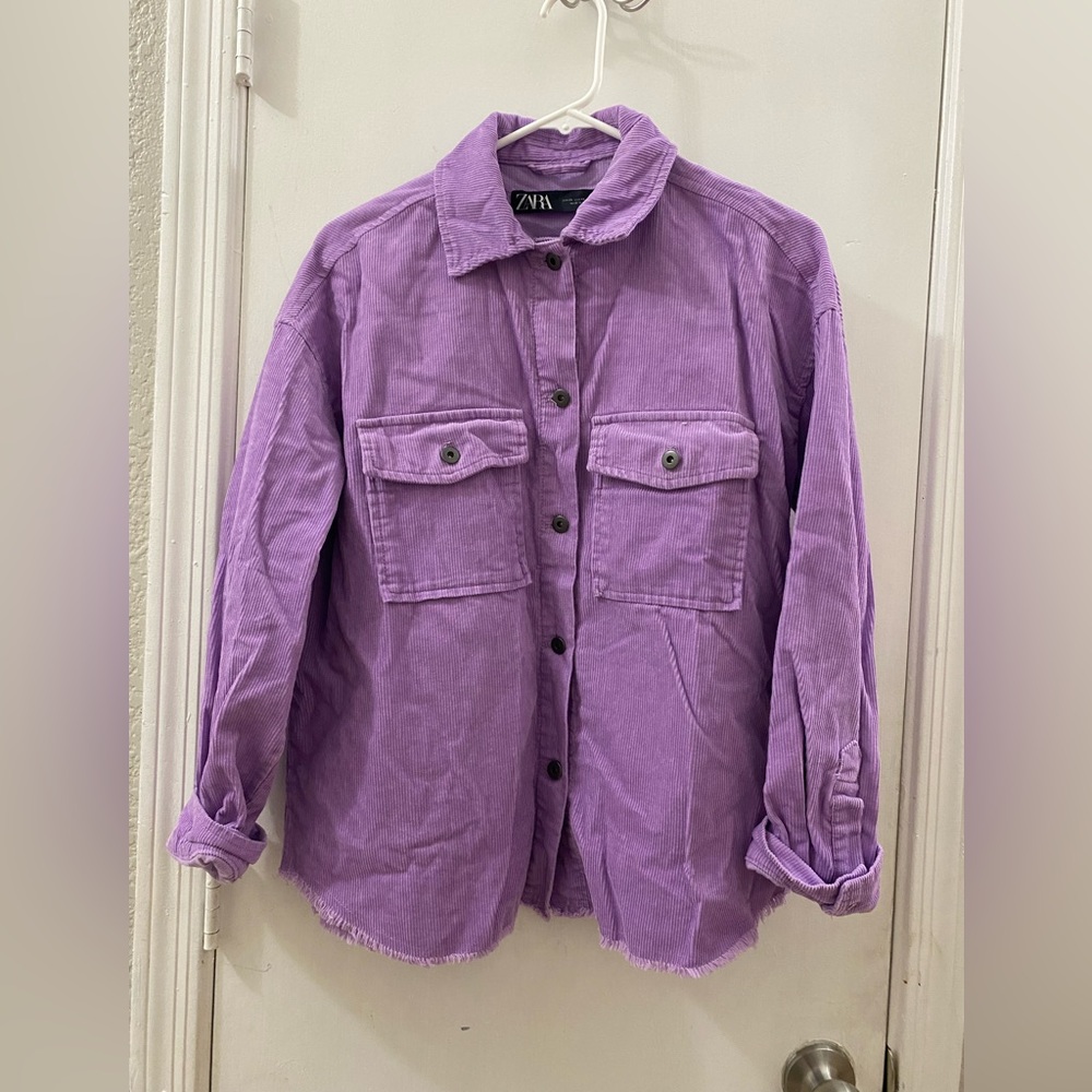 Zara Lilac Corduroy Jacket